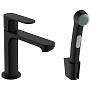 Hansgrohe  Rebris S Смеситель для раковины 110, с гигиеническим душем, цвет: черный матовый фото в интернет-магазине САНТЕХСИТИ