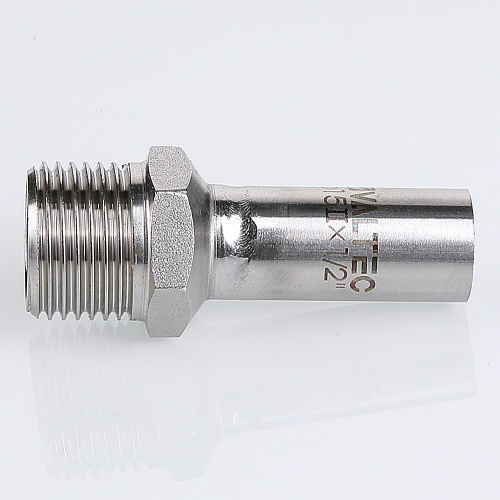 Фитинг нержавеющая сталь VALTEC Вставка резьбовая с нар.р. 22х1/2" фото в интернет-магазине САНТЕХСИТИ