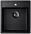 Мойка композит.Ulgran U-406 КВАДРАТНАЯ 308 черный 450*500*210  с сифоном фото в интернет-магазине САНТЕХСИТИ