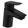Hansgrohe Logis Смеситель для раковины, 1 отв., с донным клапаном Push-Open, цвет: черный матовый фото в интернет-магазине САНТЕХСИТИ