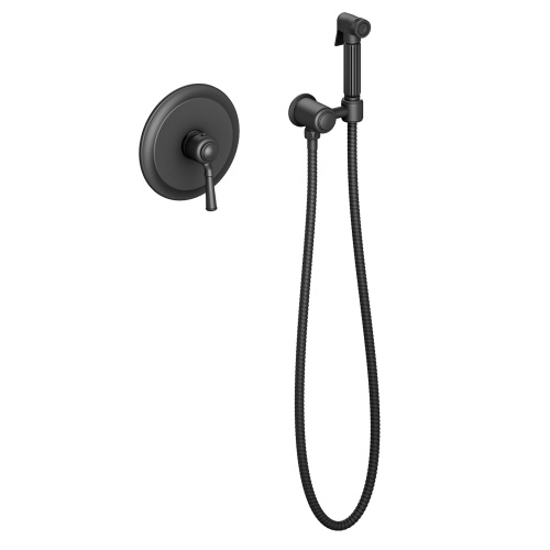 Смеситель встроенный с гигиеническим душем Timo Arisa 5309/03SM черный фото в интернет-магазине САНТЕХСИТИ