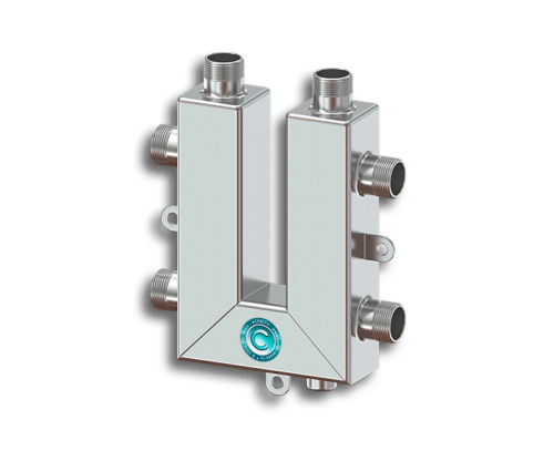 Коллектор котловой СЕВЕР из нерж. стали-KLK2(Aisi) фото в интернет-магазине САНТЕХСИТИ