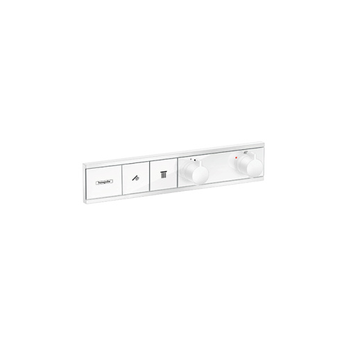 Hansgrohe RainSelect Термостат для душа, 2 источника, внешняя часть, цвет: белый матовый фото в интернет-магазине САНТЕХСИТИ