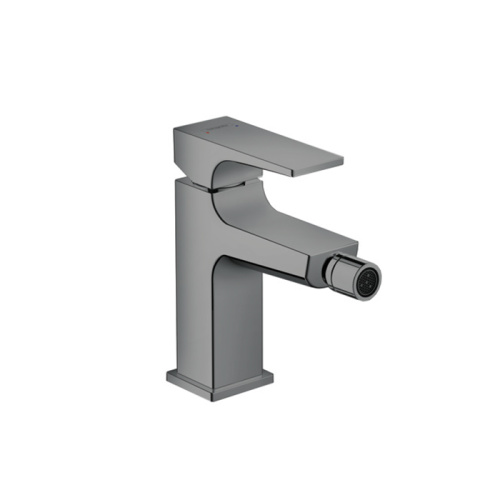 Hansgrohe Metropol Смеситель для биде на 1 отв, с донным клапаном, излив 129мм, цвет: шлифованный черный хром фото в интернет-магазине САНТЕХСИТИ