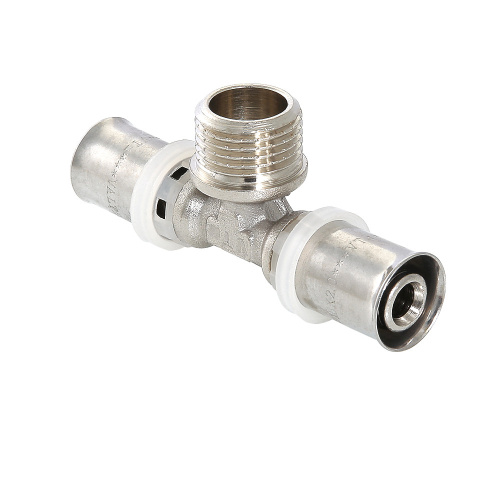 Пресс фитинг VALTEC Тройник с переходом на нар. р. 20х1/2"х16 фото в интернет-магазине САНТЕХСИТИ