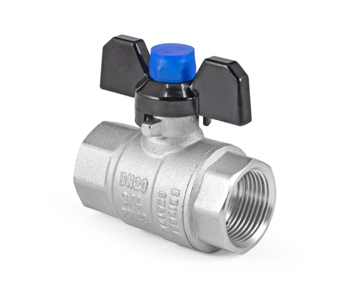 Кран шаровый PROFACTOR STRONG 3/4" вн.-вн бабочка фото в интернет-магазине САНТЕХСИТИ