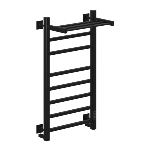 Полотенцесушитель НИКА с греющим кабелем STEP-2 ВП U 80/40 (RAL9005 mat) фото в интернет-магазине САНТЕХСИТИ