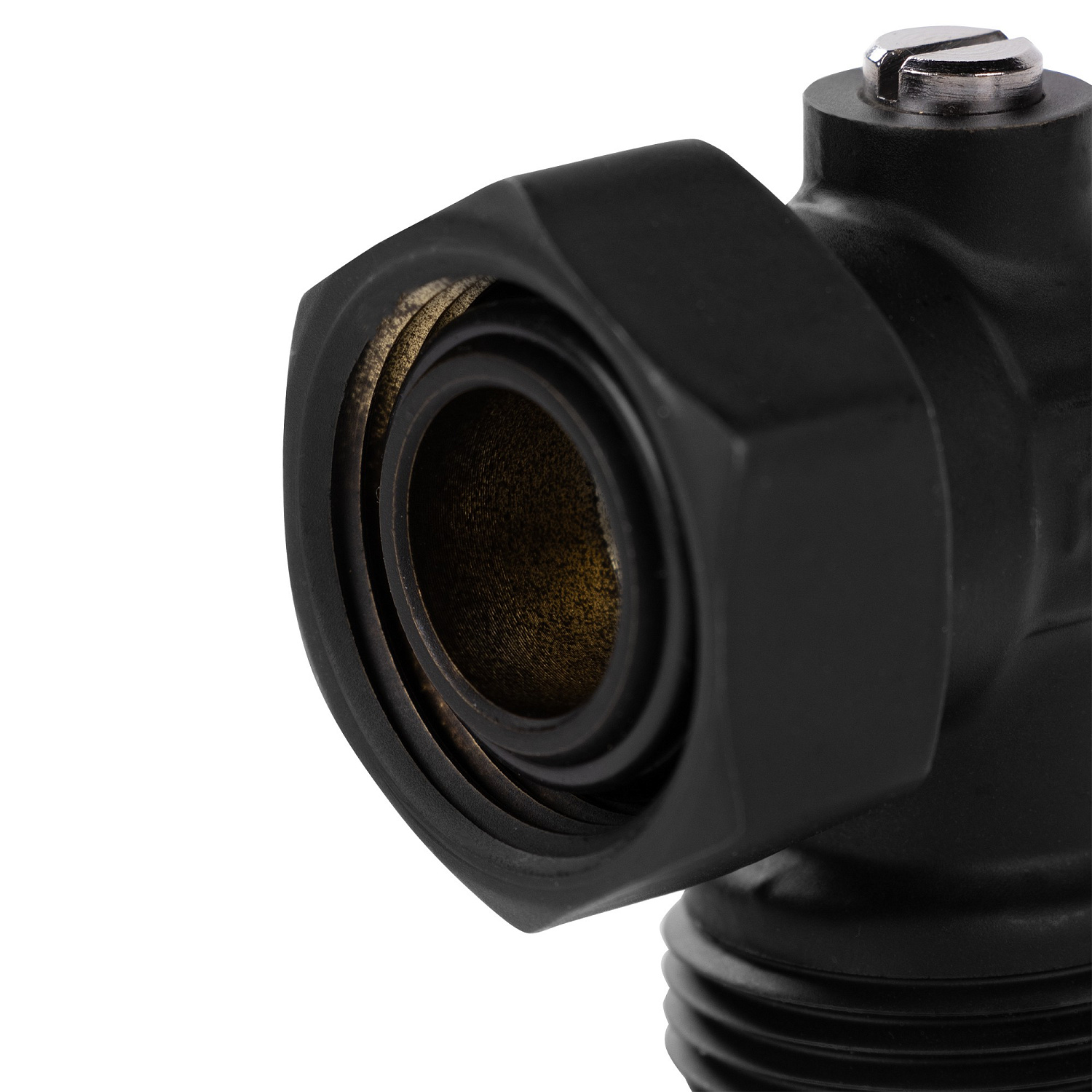 Набор нижнего подключения Royal Thermo угловой раздельный 3/4х3/4ЕК (черный) фото в интернет-магазине САНТЕХСИТИ