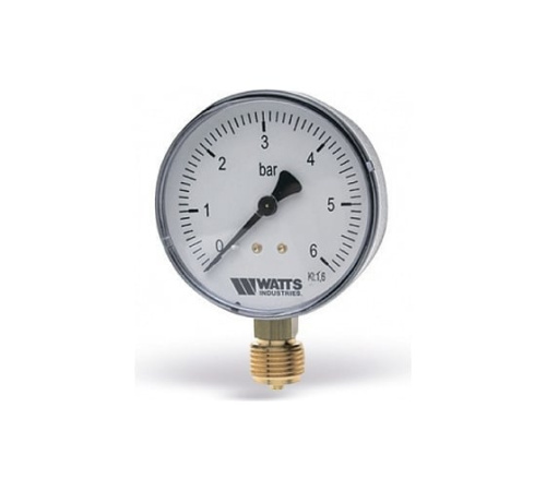 Манометр WATTS F+R200(MDR) радиальный  50мм 6 бар фото в интернет-магазине САНТЕХСИТИ