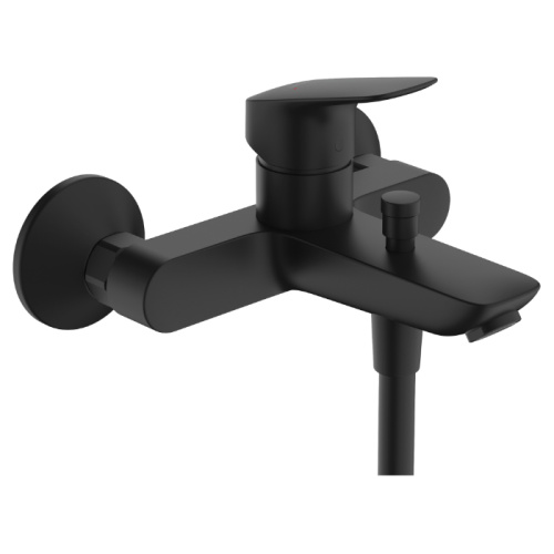 Hansgrohe Logis Смеситель для ванны, настенный, цвет: черный матовый фото в интернет-магазине САНТЕХСИТИ