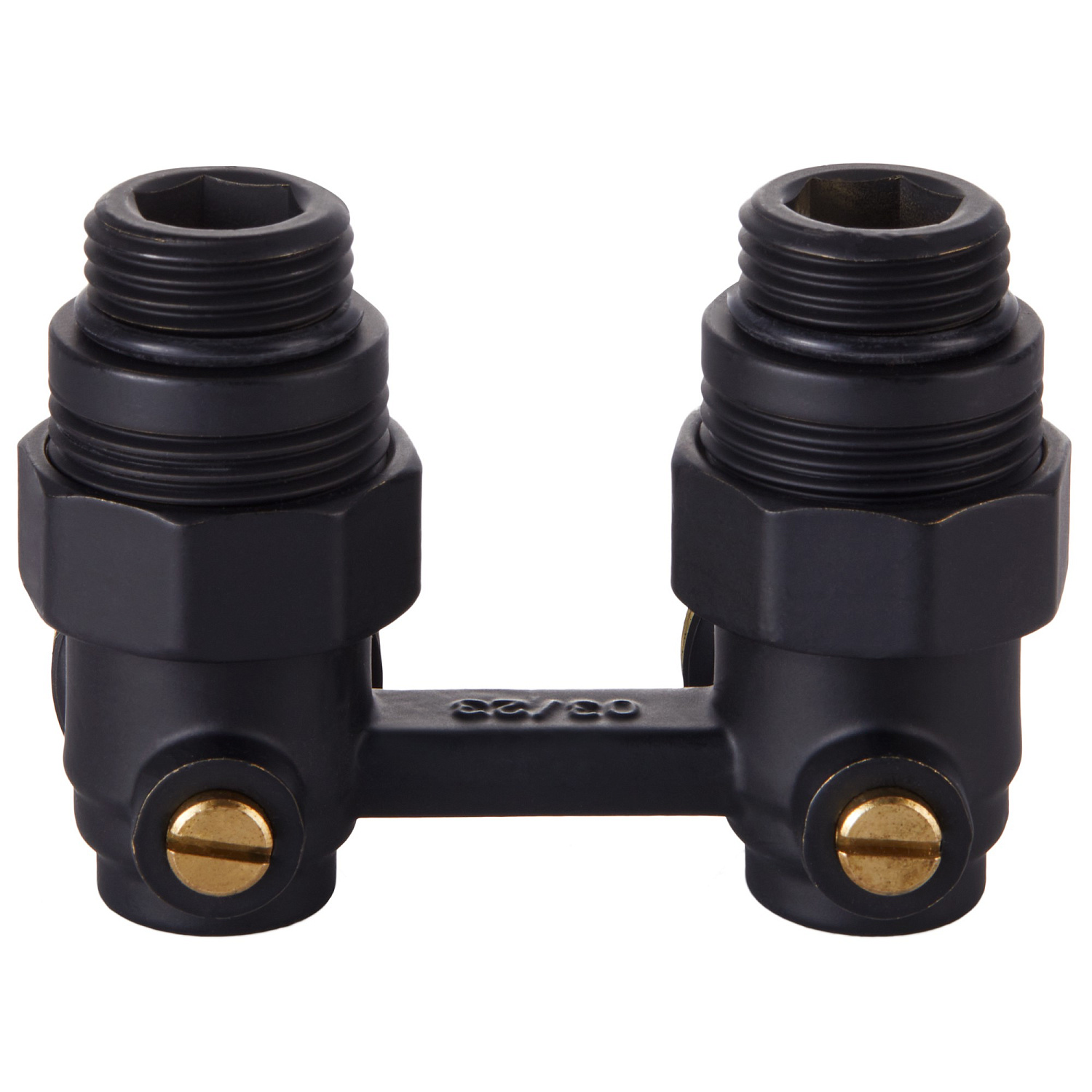 Узел нижнего подключения Royal Thermo угловой 1/2х3/4 EK (черный) фото в интернет-магазине САНТЕХСИТИ