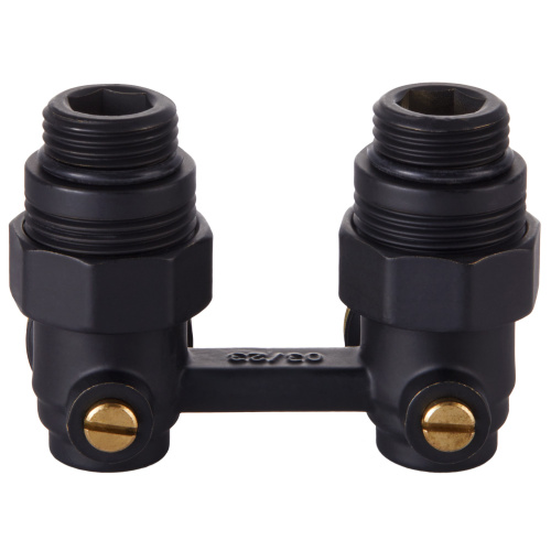 Узел нижнего подключения Royal Thermo угловой 1/2х3/4 EK (черный) фото в интернет-магазине САНТЕХСИТИ