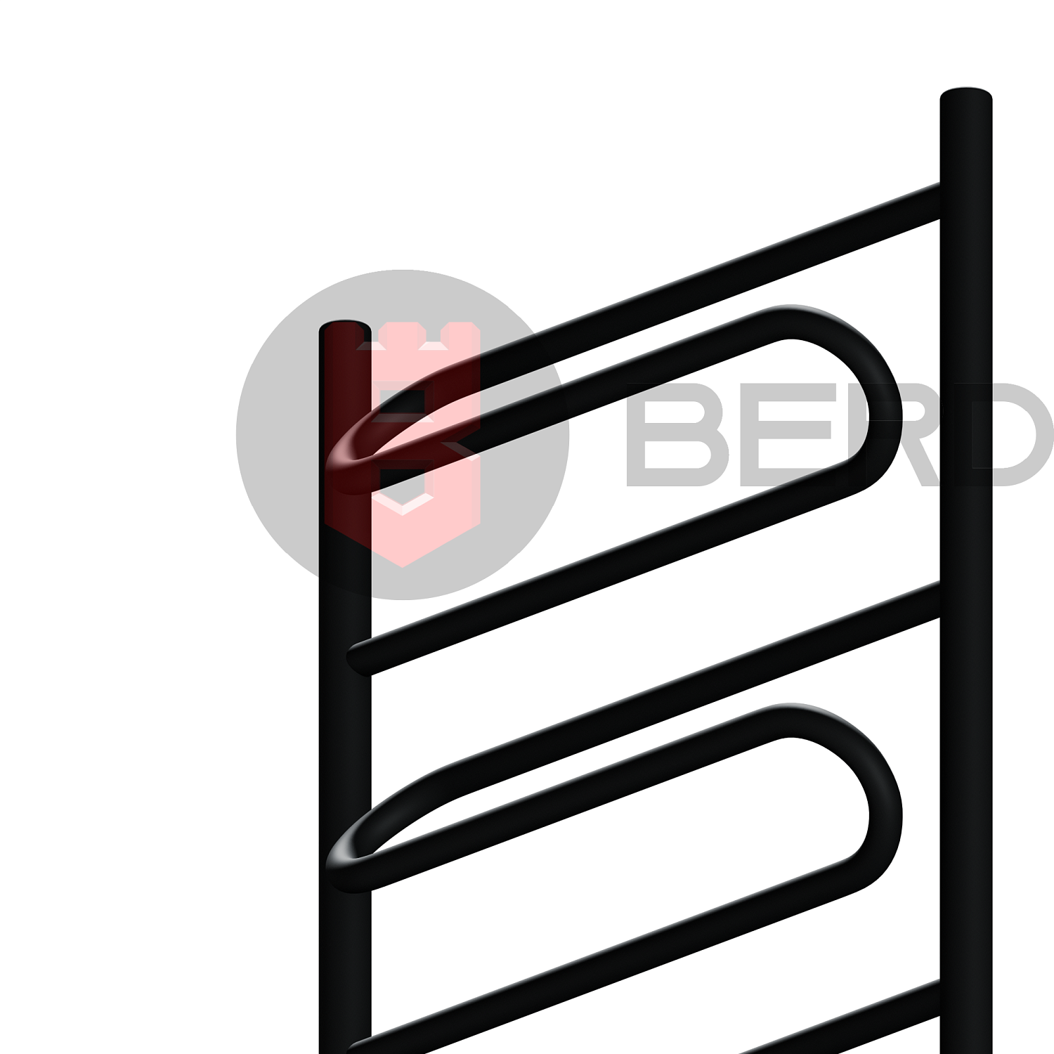 Полотенцесушитель цв. черный мат. W1 50х80 фото в интернет-магазине САНТЕХСИТИ