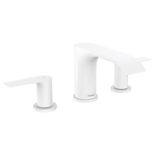 Hansgrohe Vivenis Смеситель для раковины, на 3 отв., с донным клапаном, цвет: белый матовый фото в интернет-магазине САНТЕХСИТИ