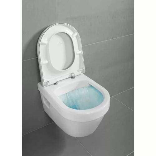 Villeroy&Boch Architectura Унитаз подвесной 370*530*330, безободковый, в комплекте сиденье c микролифтом, цвет альпийский белый фото в интернет-магазине САНТЕХСИТИ