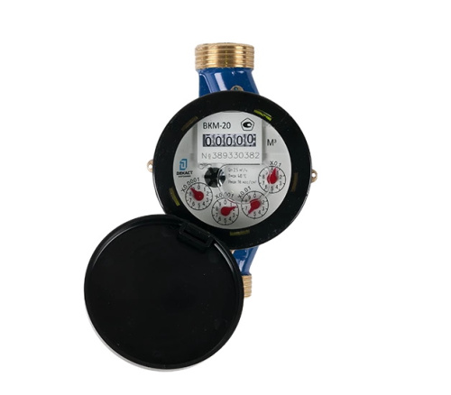 Счетчик воды ДЕКАСТ Мокроход 3/4"-130мм с глицерином фото в интернет-магазине САНТЕХСИТИ