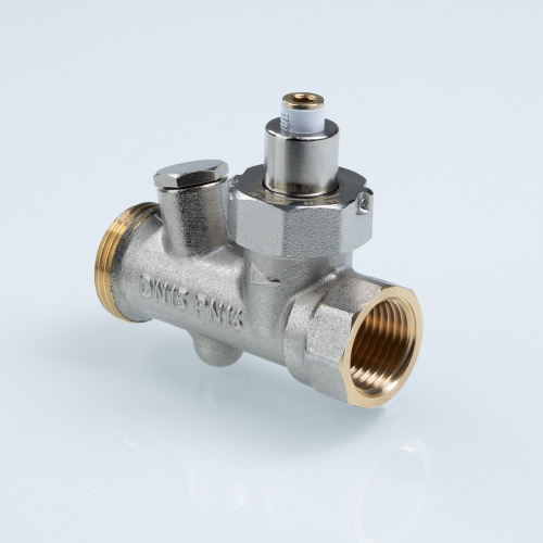 Клапан VALTEC запорно-регулирующий с выходом под датчик температуры 1/2"x3/4" Евроконус фото в интернет-магазине САНТЕХСИТИ