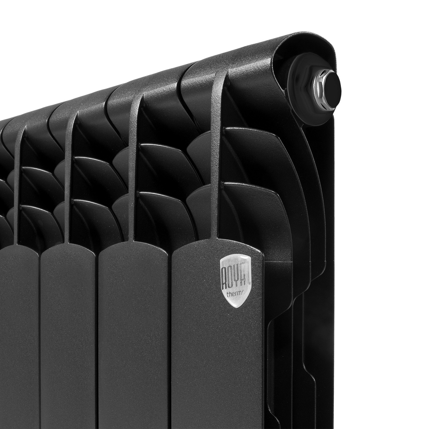 Радиатор биметаллический Royal Thermo Revolution Bimetall 500 2.0/Noir Sable – 10 секц. фото в интернет-магазине САНТЕХСИТИ