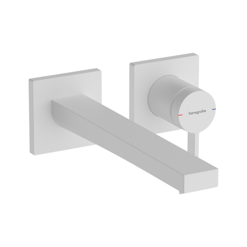 Hansgrohe Tecturis E Смеситель для раковины, однорычажный, настенный, с изливом 22,5, скрытого монтажа, цвет: матовый белый фото в интернет-магазине САНТЕХСИТИ