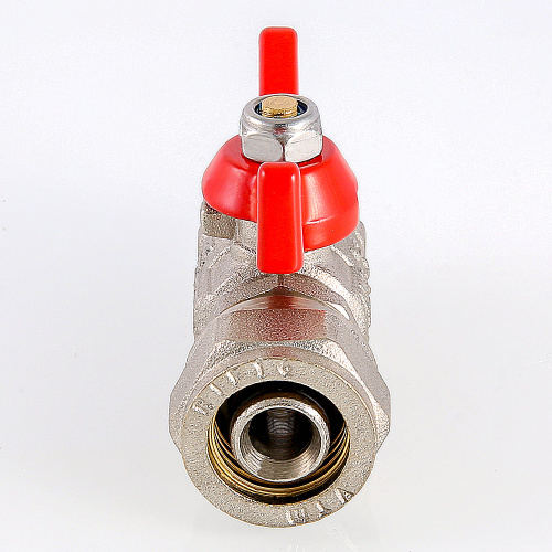 Кран шар. под обжим VALTEC рукоятка бабочка 16 х 1/2" нар. фото в интернет-магазине САНТЕХСИТИ