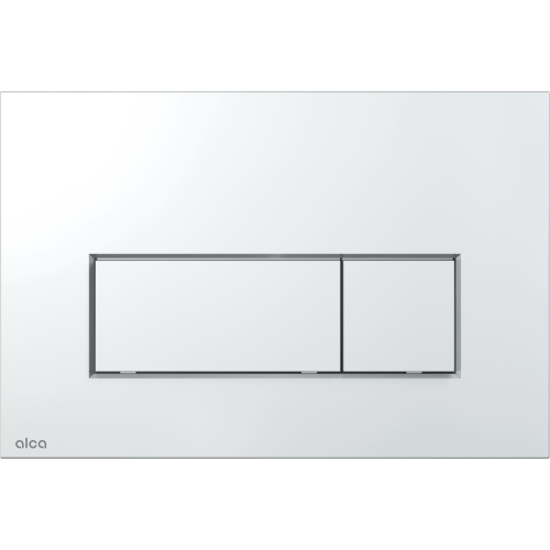 Комплект инсталляции для унитаза ALCAPLAST с хром. глянцевой кнопкой M571 квадр. кнопки фото в интернет-магазине САНТЕХСИТИ