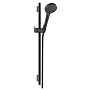 Hansgrohe Vernis Blend Душевой комплект с штангой 650 мм., ручным душем и шлангом, цвет: черный матовый фото в интернет-магазине САНТЕХСИТИ