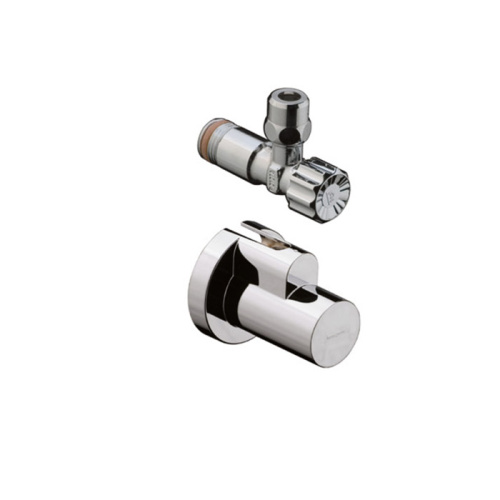Hansgrohe Угловой вентиль,с декоративной накладкой, цвет: шлифованный никель фото в интернет-магазине САНТЕХСИТИ