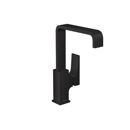 Hansgrohe Metropol Смеситель для раковины 230, на 1 отв, с донным клапаном, излив 165мм, цвет: черный матовый фото в интернет-магазине САНТЕХСИТИ
