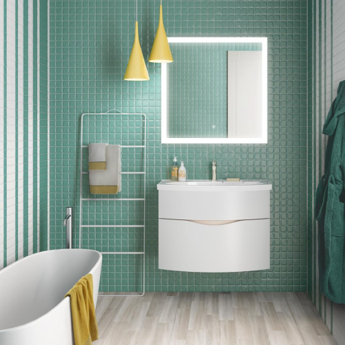 Тумба RIVA 80 см, белая матовая фото в интернет-магазине САНТЕХСИТИ