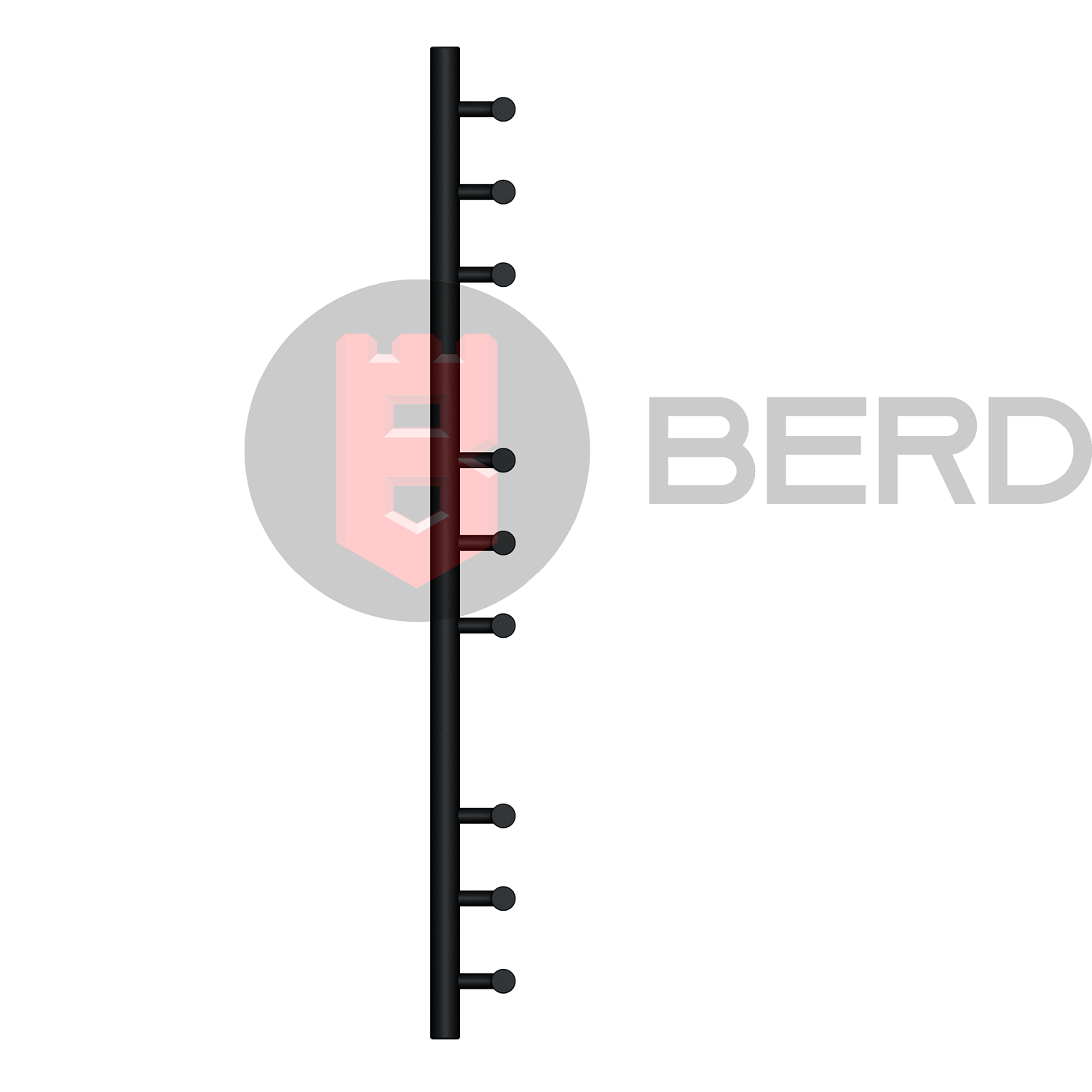 Полотенцесушитель цв. черный мат. P1 20х50х80 фото в интернет-магазине САНТЕХСИТИ