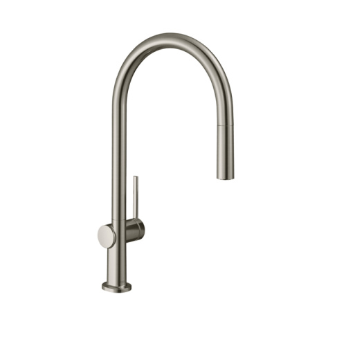 Hansgrohe Talis M54 Кухонный смеситель однорычажный, 210, с вытяжным изливом 1jet, цвет: сталь фото в интернет-магазине САНТЕХСИТИ