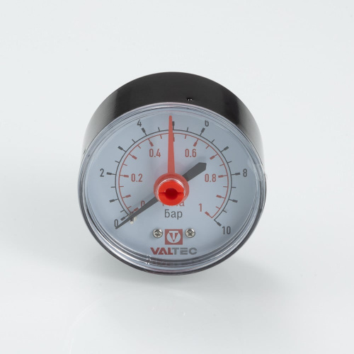 Манометр VALTEC с осевым подключением 10 бар 1/4" фото в интернет-магазине САНТЕХСИТИ