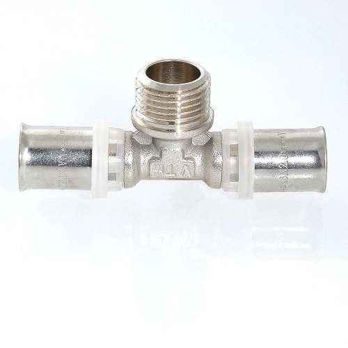 Пресс фитинг VALTEC Тройник с переходом на нар. р. 20х1/2"х20 фото в интернет-магазине САНТЕХСИТИ