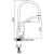 Смеситель для кухни с гибким изливом Ledeme H75 L4075-2 фото в интернет-магазине САНТЕХСИТИ
