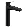 Hansgrohe Logis Смеситель для раковины, 1 отв., с донным клапаном, цвет: черный матовый фото в интернет-магазине САНТЕХСИТИ
