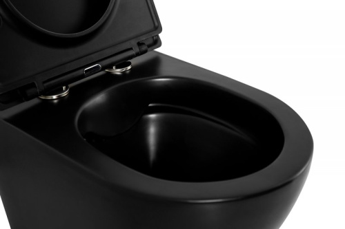 Подвесной унитаз BelBagno безободковый COLORATO BB062CHR-MB черный матовый фото в интернет-магазине САНТЕХСИТИ