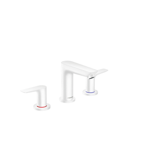 Hansgrohe Talis E Смеситель для раковины 150, на 3 отв, с донным клапаном, излив 112мм, цвет: белый матовый фото в интернет-магазине САНТЕХСИТИ