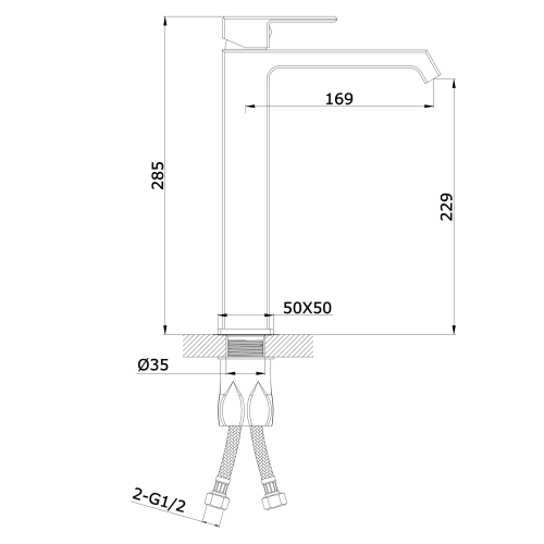 Смеситель для раковины VIEIR V443512 фото в интернет-магазине САНТЕХСИТИ