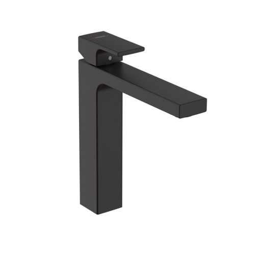 Hansgrohe Vernis Shap Смеситель для раковины, излив 190 мм, с донным клапаном, цвет: матовый черный фото в интернет-магазине САНТЕХСИТИ