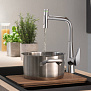 Hansgrohe Talis Select M51 Смеситель для кухни, на 1 отв, поворотный излив: 22см с вытяжным душем, 2jet, h:28.8см, sBox, кнопка вкл/выкл, цвет: хром фото в интернет-магазине САНТЕХСИТИ
