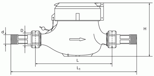 Счетчик воды GROEN Сухоход 3/4 DRC-20 фото в интернет-магазине САНТЕХСИТИ