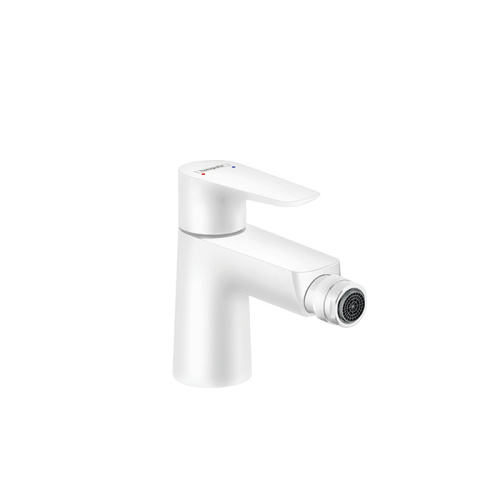 Hansgrohe Talis E Смеситель для биде на 1 отв, с донным клапаном, излив 116мм, цвет: белый матовый фото в интернет-магазине САНТЕХСИТИ