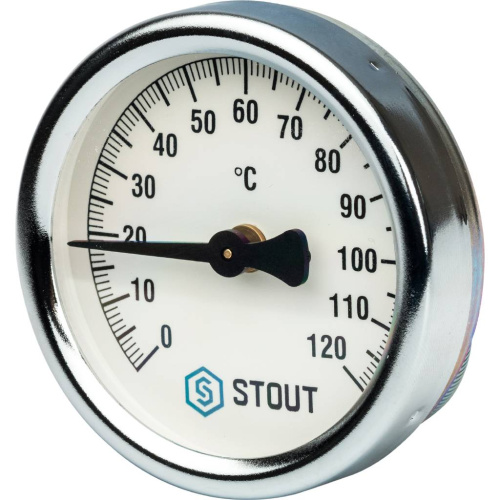 Термометр STOUT 63мм накладной с пружиной. 120℃ фото в интернет-магазине САНТЕХСИТИ