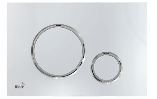 Кнопка управления ALCAPLAST для инсталляции, xром-глянец/xром-мат фото в интернет-магазине САНТЕХСИТИ