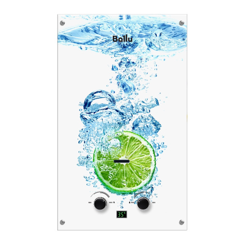 Водонагреватель проточный газовый Ballu GWH 10 Fiery Glass Lime фото в интернет-магазине САНТЕХСИТИ