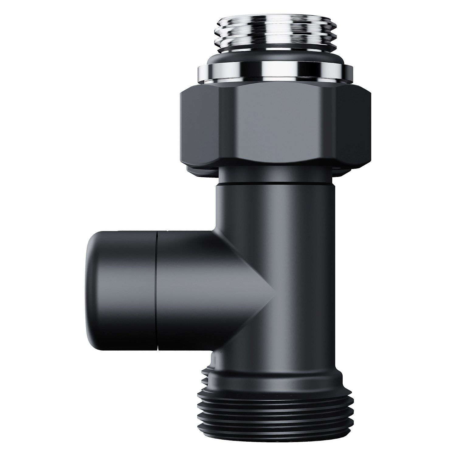 Узел нижнего подключения Royal Thermo Design прямой 1/2"х3/4" EK (черный) фото в интернет-магазине САНТЕХСИТИ