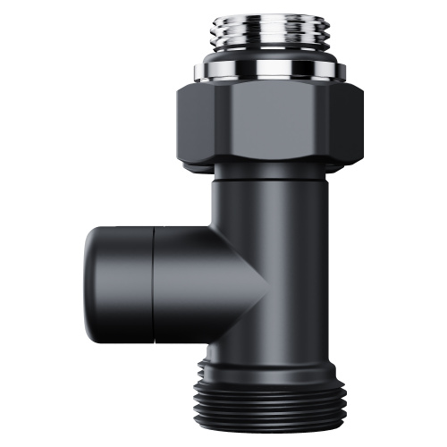 Узел нижнего подключения Royal Thermo Design прямой 1/2"х3/4" EK (черный) фото в интернет-магазине САНТЕХСИТИ