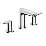 Hansgrohe Talis E Смеситель для раковины на 3 отверстия, с донным клапаном, цвет: хром фото в интернет-магазине САНТЕХСИТИ