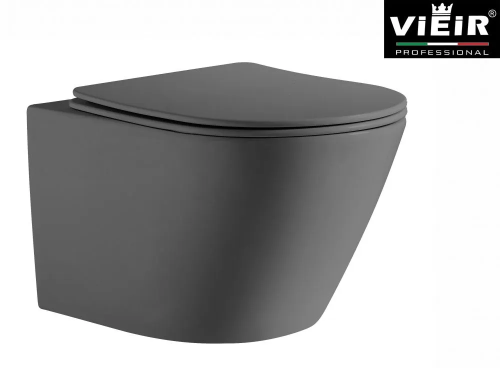 Унитаз подвесной VIEIR VBL-02 (смыв торнадо) цвет серый фото в интернет-магазине САНТЕХСИТИ