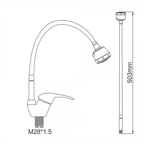 Смеситель для кухни с гибким изливом Ledeme H04 L4304 фото в интернет-магазине САНТЕХСИТИ